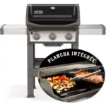 Barbecue gaz WEBER Spirit II E-310 noir grill e et plancha 3 bruleurs sur chariot, 60×44 cm – vue 10
