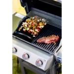 Barbecue gaz WEBER Spirit II E-310 noir grill e et plancha 3 bruleurs sur chariot, 60×44 cm – vue 4
