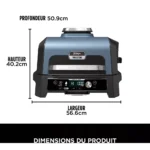 Barbecue électrique NINJA OG901EU Woodfire pro connect à poser, 44.5×26.5 cm – vue 6