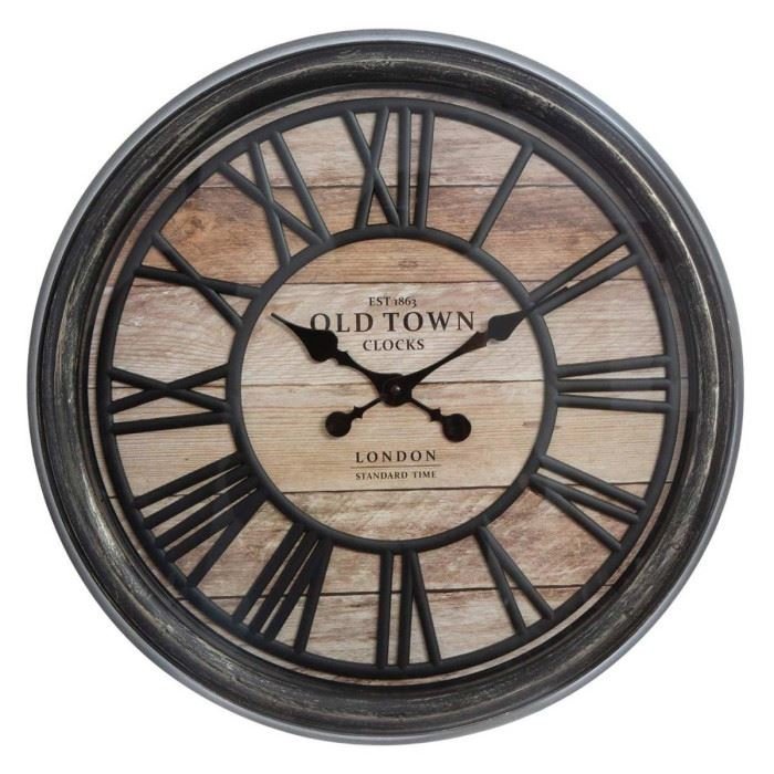 Atmosphera créateur d’intérieur – horloge murale design relief 50cm naturel