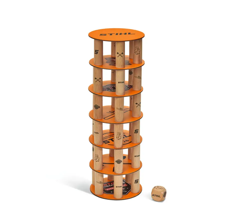 Jeu de tour à empiler en Bois – Stihl – WOOD Jeu de tour à empiler en Bois – Stihl – WOOD