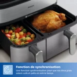 Airfryer PHILIPS Double Panier vapeur Série 5000 9,0L NA555/00 – vue 2