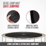 BERG inground trampoline rectangulaire Favorit gris 410 cm + filet de sécurité – vue 6