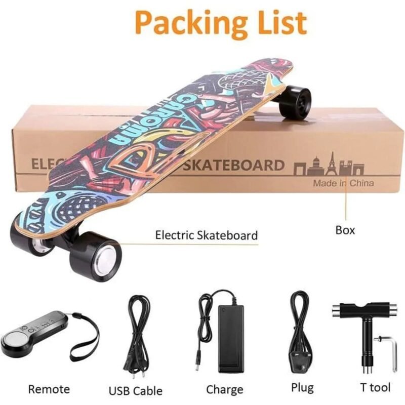 Caroma Skateboard électrique 350WX2 Double Moteur – vue 2