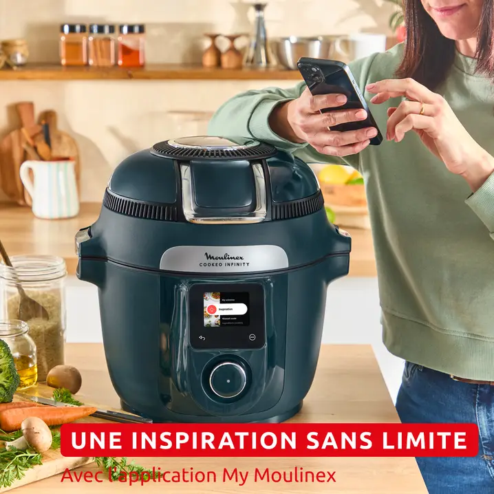 Cookeo Infinity, 17 modes de cuisson, Sans pale de mélange, Bleu Trust – vue 2