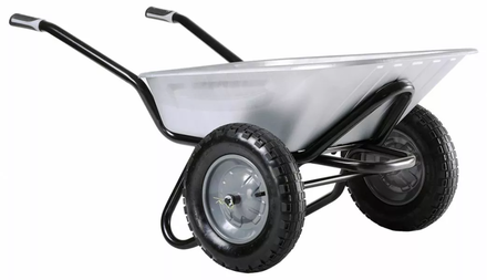 Brouette Clipso Excellium 100 Twin Galva, 2 roues gonflées