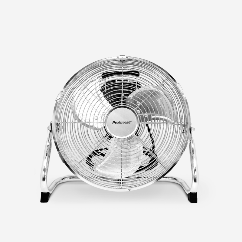 12″ Ventilateur de sol chromé pour salle de sport