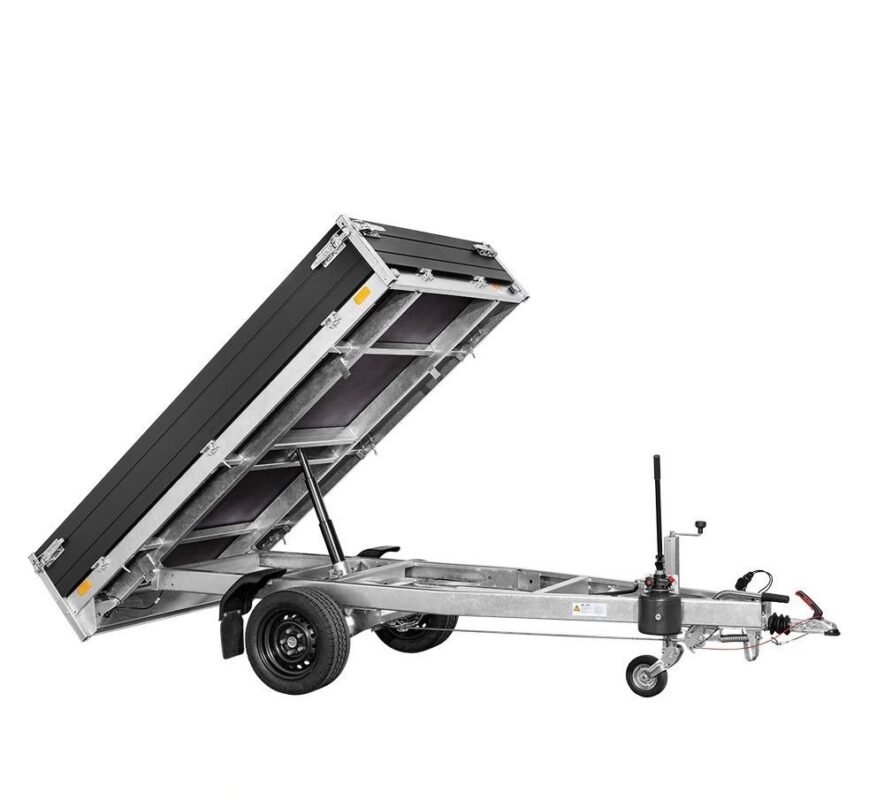 Remorque Benne Saris – K1276 – 276 X 170 Cm – Ptac : 2000 Kg – 2 Essieux – FreinÉe – vue 2