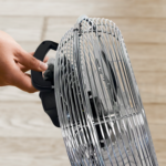 12″ Ventilateur de sol chromé pour salle de sport – vue 4