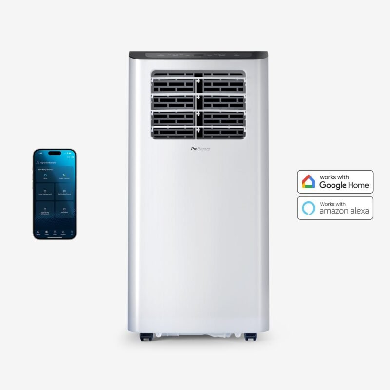12,000 BTU 3-in-1 Portable Air Conditioner with Dehumidification Function – Smart Wifi App