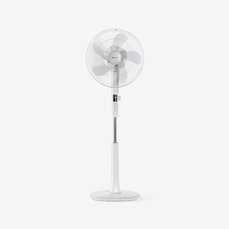 16″ Ventilateur sur pied – Moteur CC basse consommation, 3 modes de fonctionnement et télécommande – Blanc