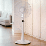 16″ Ventilateur sur pied – Moteur CC basse consommation, 3 modes de fonctionnement et télécommande – Blanc – vue 2