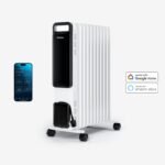 Omniwarm 2500W Huile remplie 11 nageoires Éco Radiateur Eco Radiateur avec affichage numérique et Contrôle des applications intelligentes – Blanc