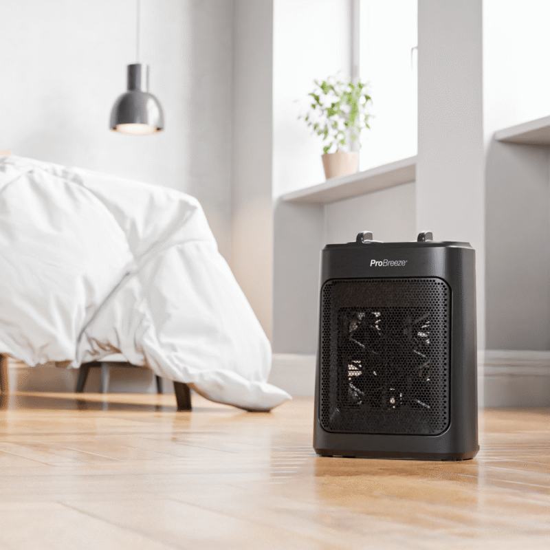 Mini radiateur soufflant en céramique 2000 W – Noir – vue 2