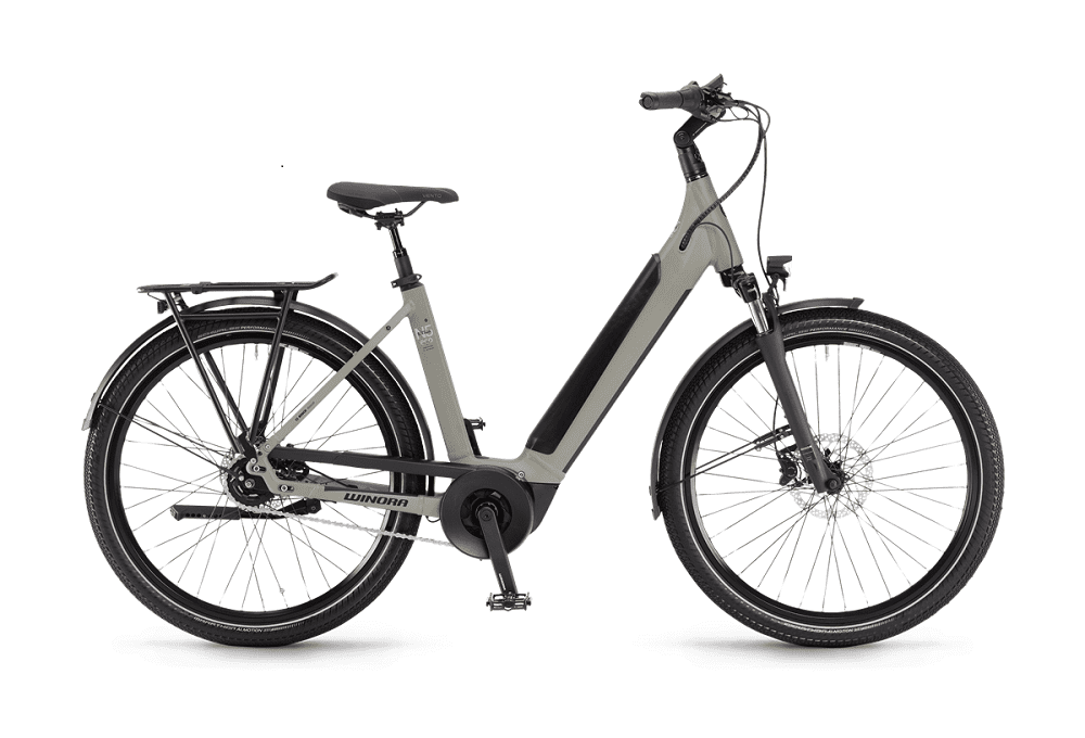 Vélo de Ville Électrique WINORA Sinus N5 eco Bosch PowerTube 500Wh Monotube Sable 2023