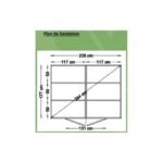 Abri de jardin 4,31m² Skur 4 + plancher traité peint gris Baltic – vue 7