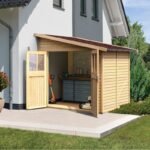 Abri de jardin adossé en bois certifié 4,18m² Bomlitz 2 – Karibu