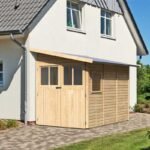 Abri de jardin adossé en bois certifié 4,85m² Juist 3 – Karibu