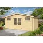 Abri de jardin Boston 14 m² en bois massif 28 mm – vue 3
