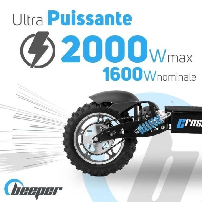 Beeper – Trottinette électrique cross Batterie Lithium 48V 18Ah 1600W avec selle FX1600 BEEPER – vue 2