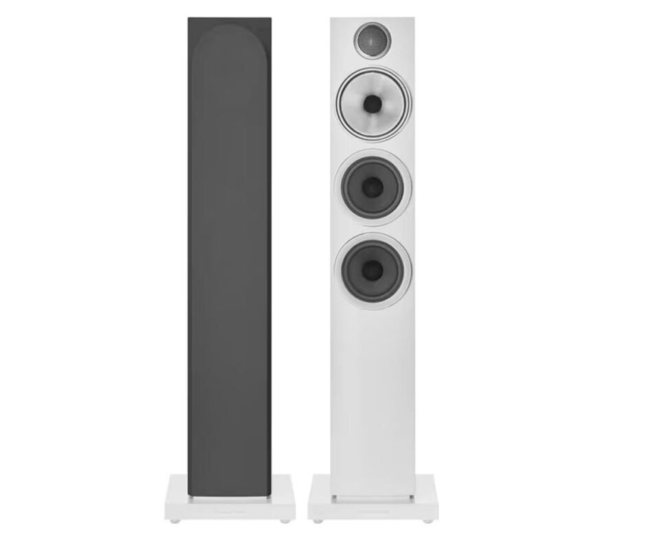 B&W 704 S3 BLANC SATIN (LA PAIRE) Enceintes colonne
