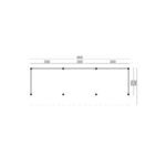 Abri de jardin Boekelo Mélèze Douglas Brut 900 x 340 cm – vue 2