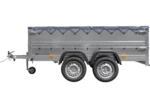 GARDEN TRAILER 264/2 KIPP remorque à deux essieux avec roue jockey, châssis H-0, ridelles BIS et bâche plate grise – vue 7
