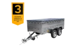 GARDEN TRAILER 264/2 KIPP remorque à deux essieux avec roue jockey, châssis H-0, ridelles BIS et bâche plate grise – vue 3