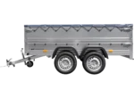 GARDEN TRAILER 264/2 KIPP remorque à deux essieux avec roue jockey, châssis H-0, ridelles BIS et bâche plate grise – vue 6
