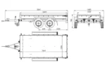 GARDEN TRAILER 264/2 KIPP remorque à deux essieux avec roue jockey, châssis H-0, ridelles BIS et bâche plate grise – vue 2
