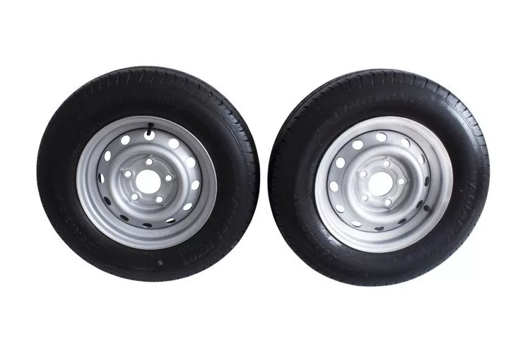 Kit de deux roues renforcées pour la remorque LINGLONG PNEUS 165/80 R13C 96/94N UNITRAILER JANTES 4.5Jx13″H2 5×112 ET:30