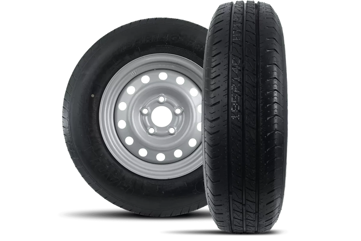 Kit de deux roues renforcées pour remorque LINGLONG 185/80 R14C 104/102N JANTE UNITRAILER 5.5Jx14″H2 5×112 ET:30