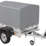 Remorque 1 essieu 150×106 bâche + arceau, PTAC 500 kg Garden Trailer 150 KIPP [avec roue jockey]