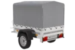 Remorque 1 essieu 150×106 bâche + arceau, PTAC 500 kg Garden Trailer 150 KIPP [avec roue jockey] – vue 2