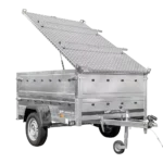 Remorque légère 200×125 UNITRAILER GARDEN 201 KIPP avec côtés BIS et couverture en aluminium