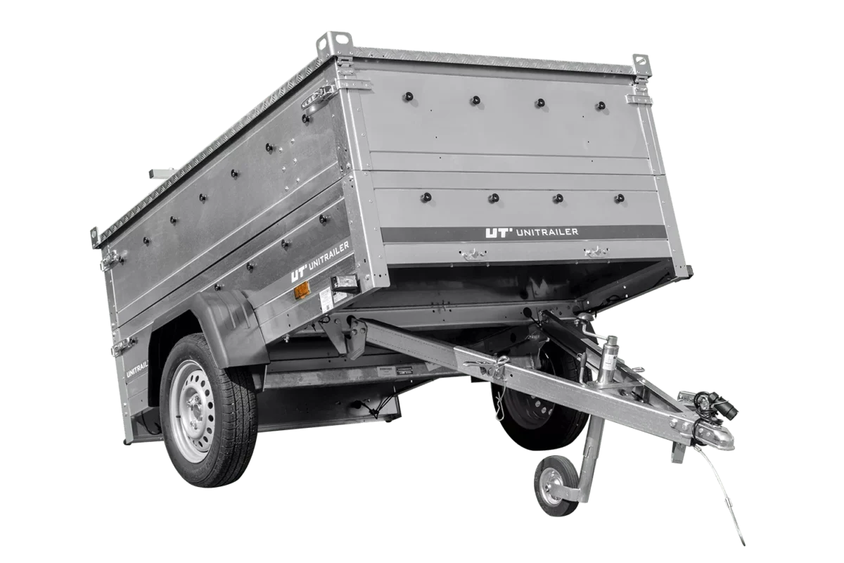 Remorque légère 200×125 UNITRAILER GARDEN 201 KIPP avec côtés BIS et couverture en aluminium – vue 2