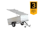 Remorque légère avec bâche Garden Trailer 264 KIPP, bis côtés et roue jockey – vue 3
