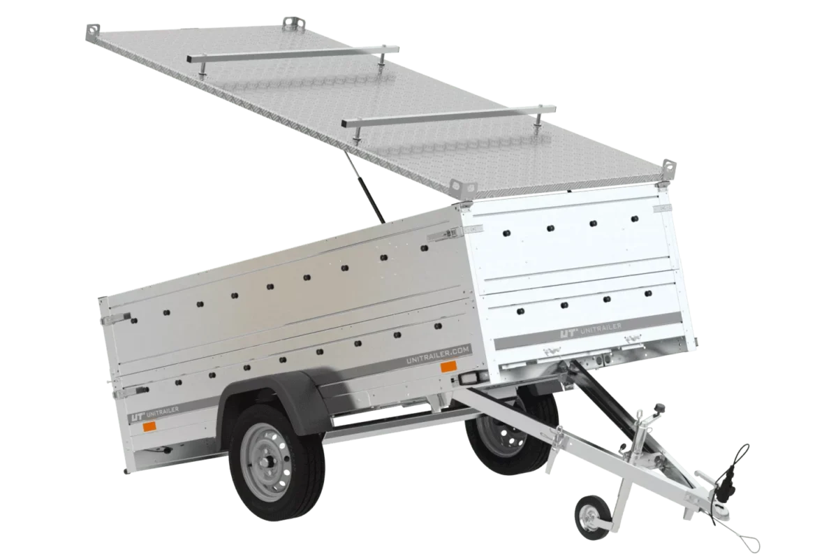 Remorque légère avec bâche Garden Trailer 264 KIPP, bis côtés et roue jockey – vue 2