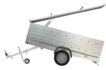 Remorque légère avec bâche Garden Trailer 264 KIPP, bis côtés et roue jockey – vue 5