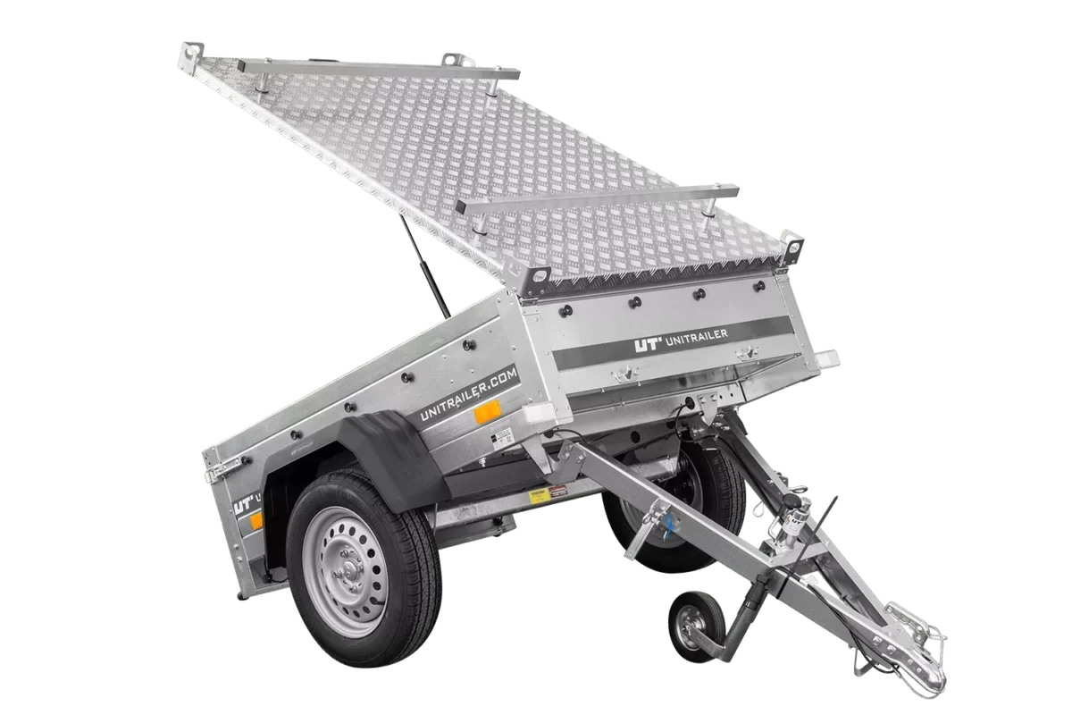 Remorque simple essieu 750 kg PTAC 150×106 Garden Trailer 150 KIPP avec capot aluminium