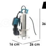 Pompe à immersion électrique pour eaux chargées Makita PF1110 – de 1100 watt