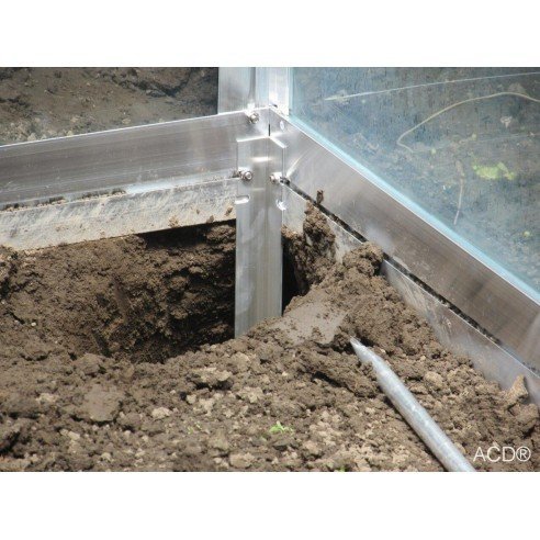 ACD – Serre Lily 6.2 m² en verre trempé sécurit 3 mm – Noir